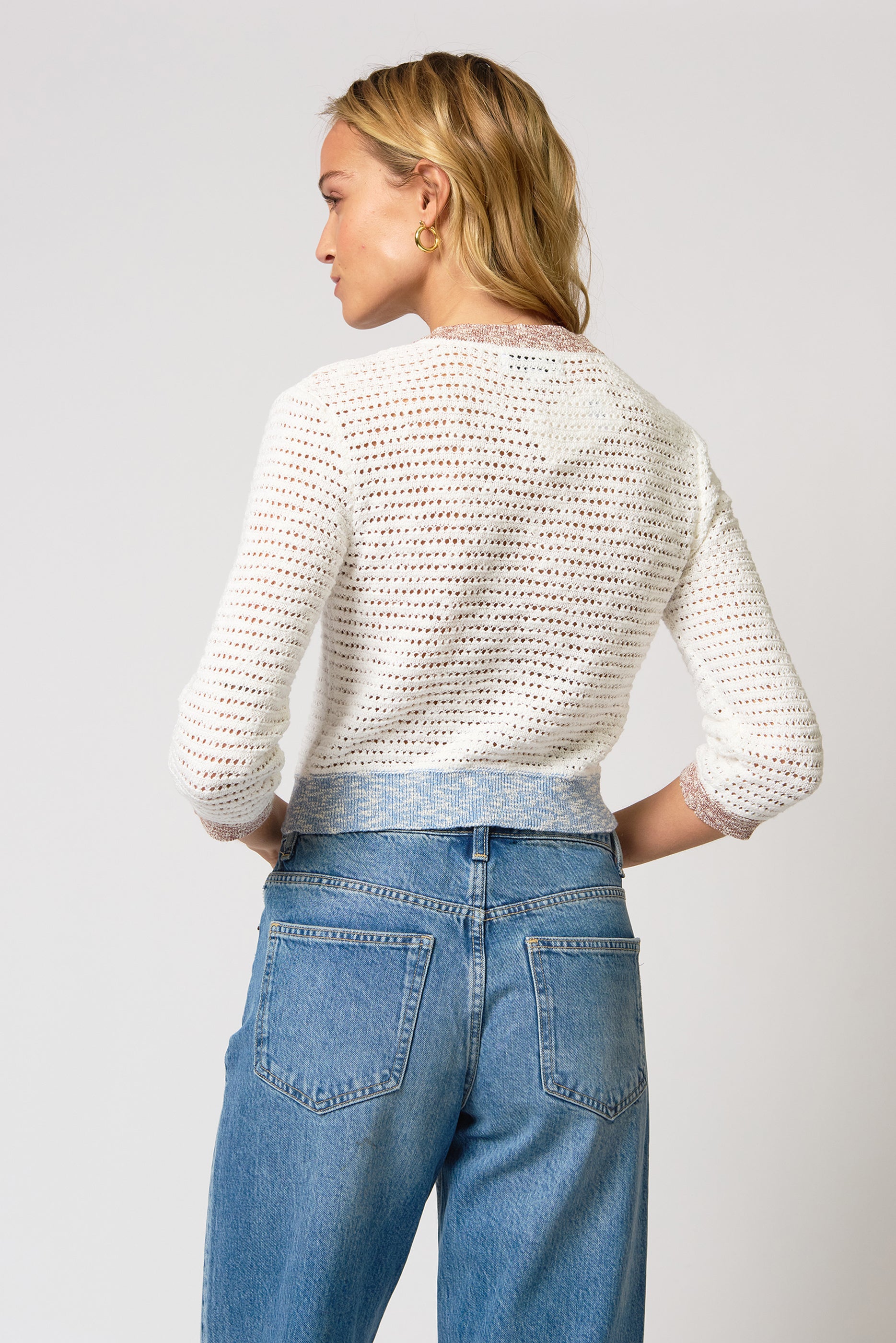 Ora Melange Crochet Sweater