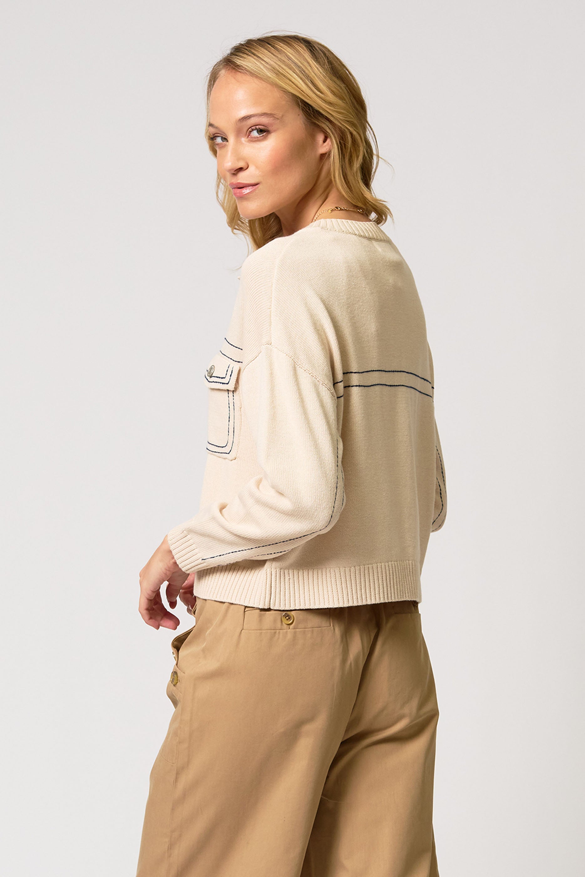 Dean Topstitch Sweater