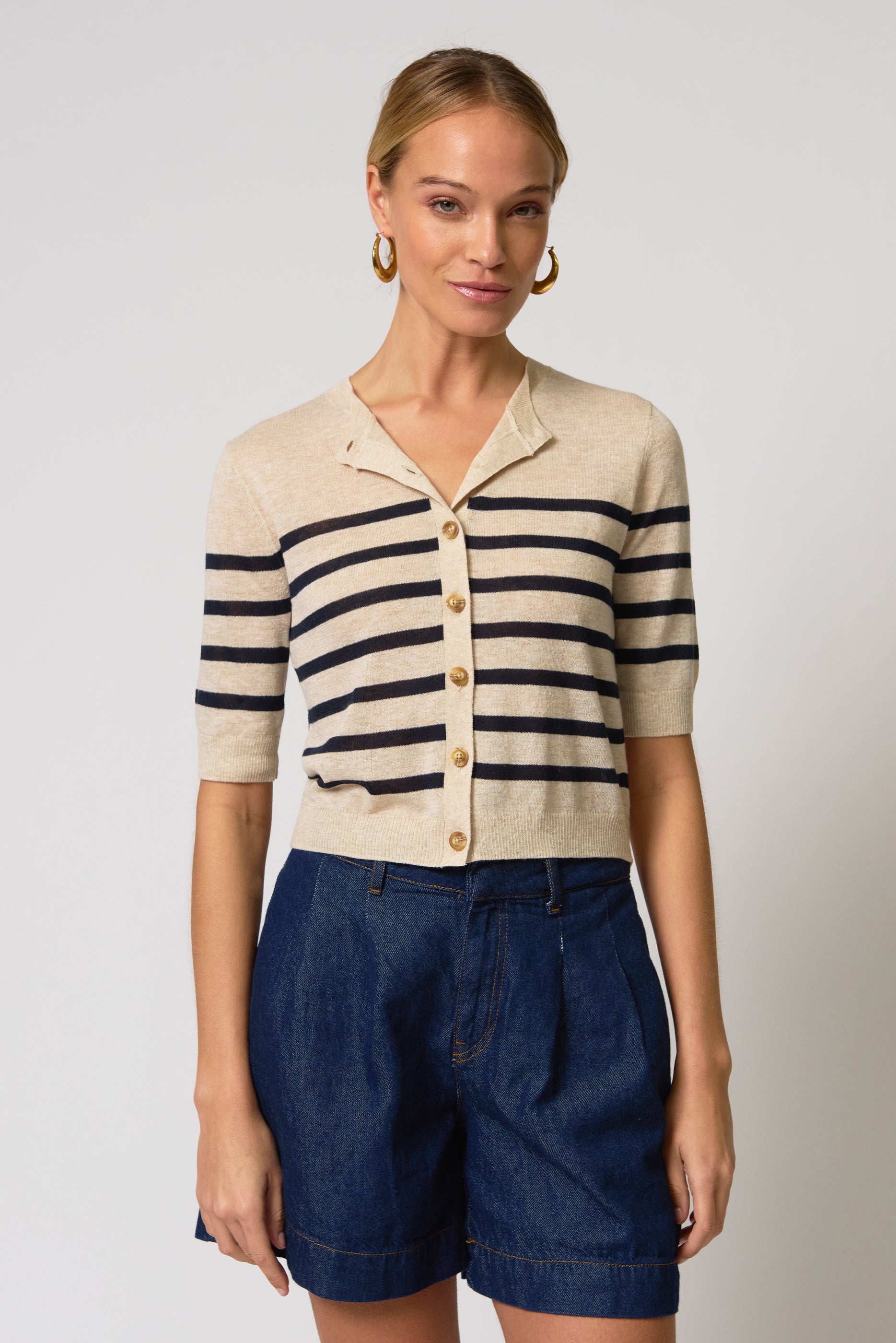 Marlon Striped Sheer Cardigan