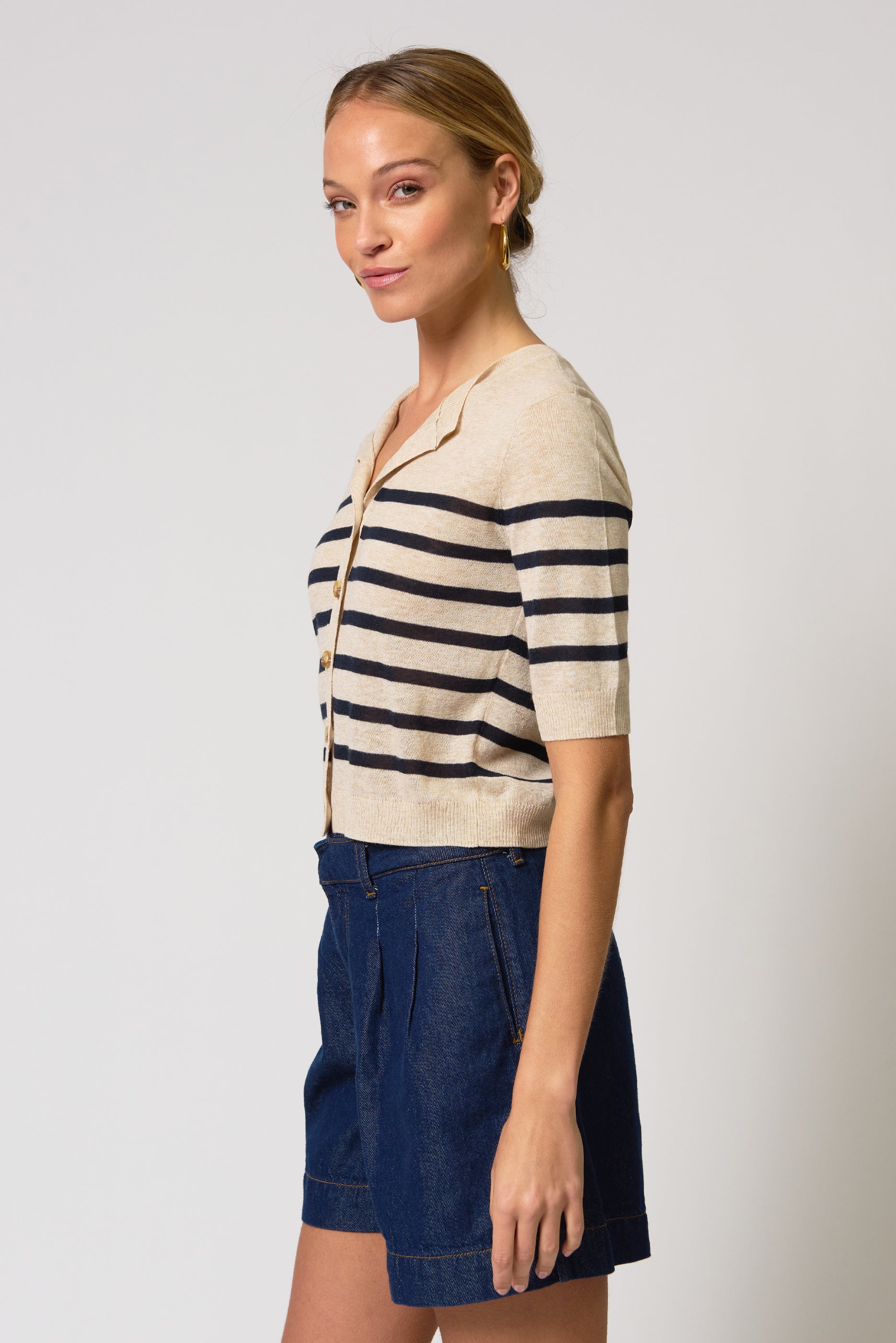 Marlon Striped Sheer Cardigan