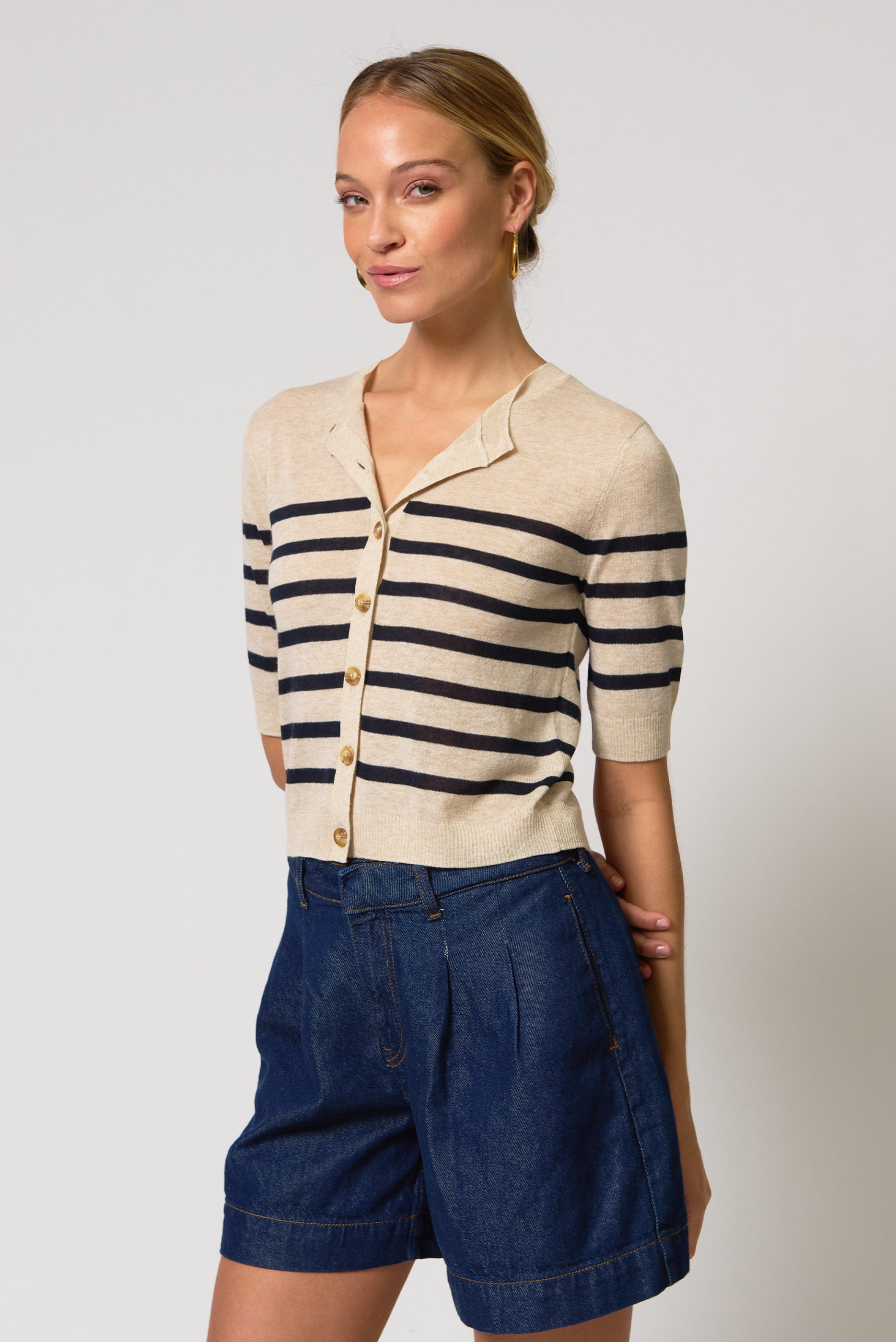 Marlon Striped Sheer Cardigan