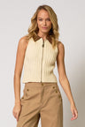 Phoebe Zip Up Ribbed Tank