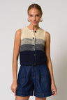 Jacy Gradient Crochet Vest