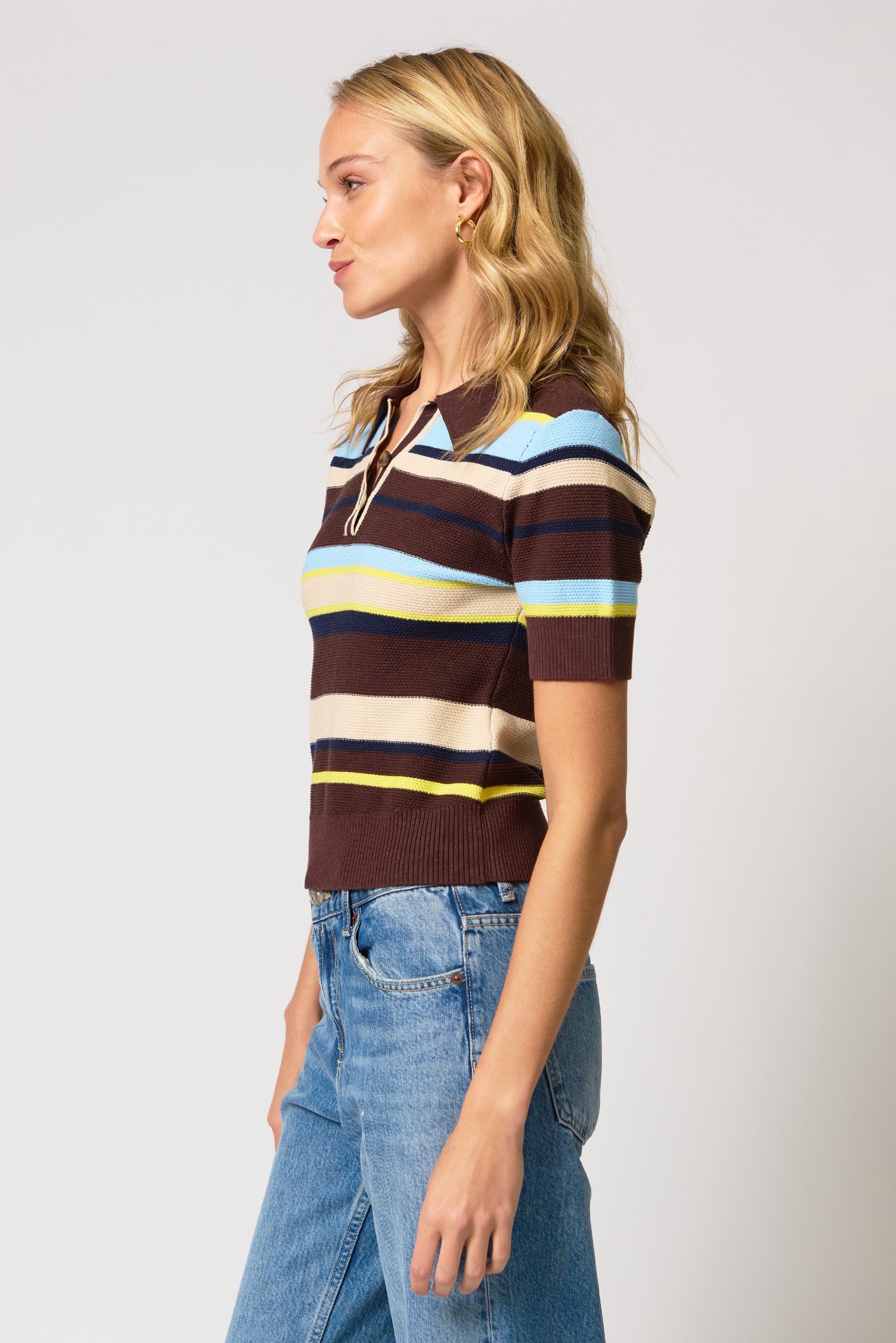 Marlon Pique Stripe Polo