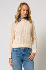 Hazel Denim Collared Pointelle Sweater