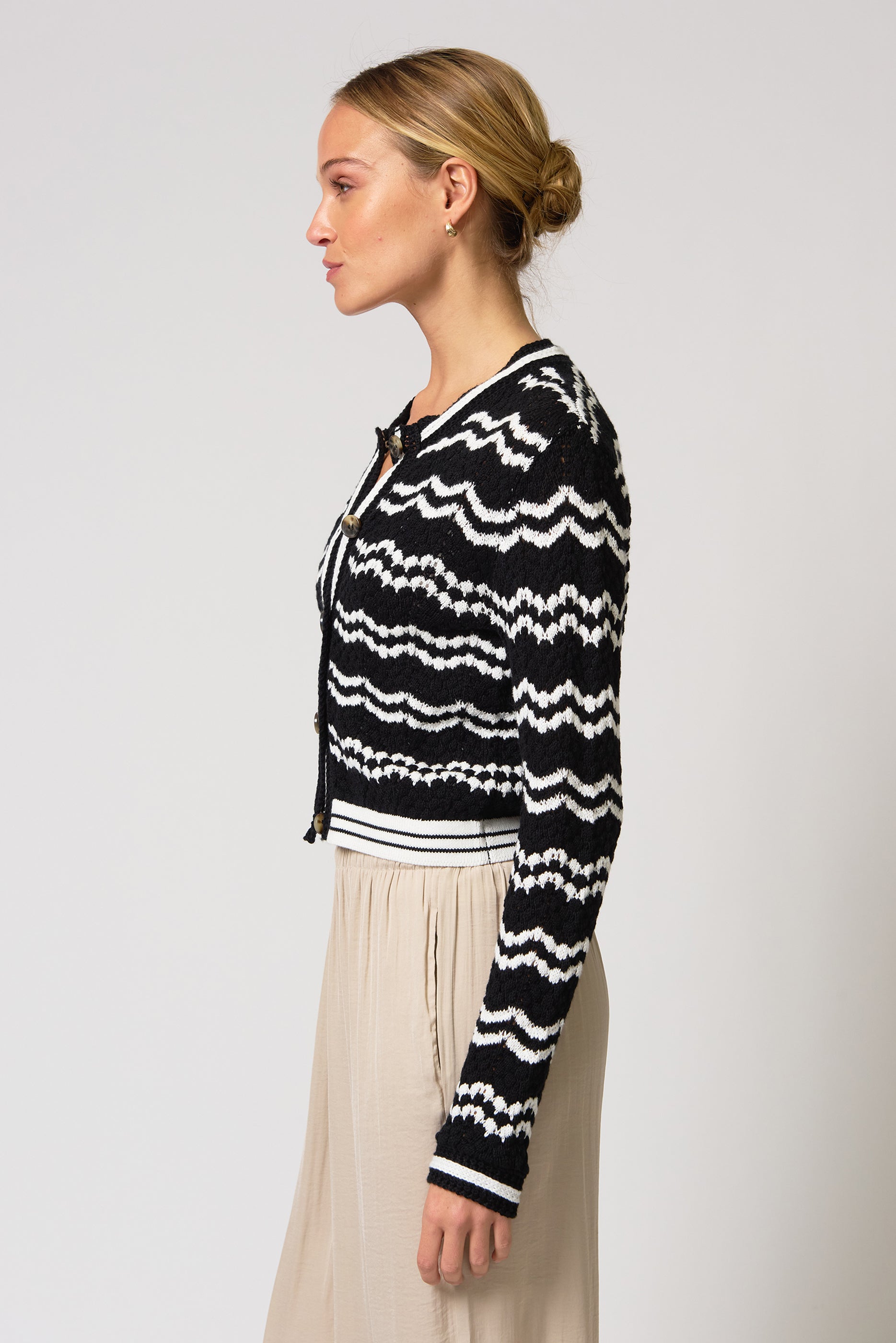 Francie Novelty Crochet Cardi