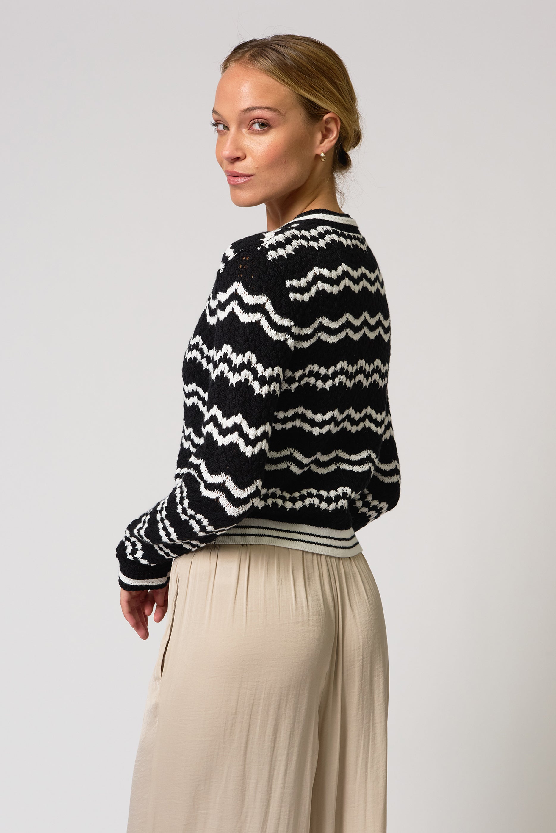 Francie Novelty Crochet Cardi