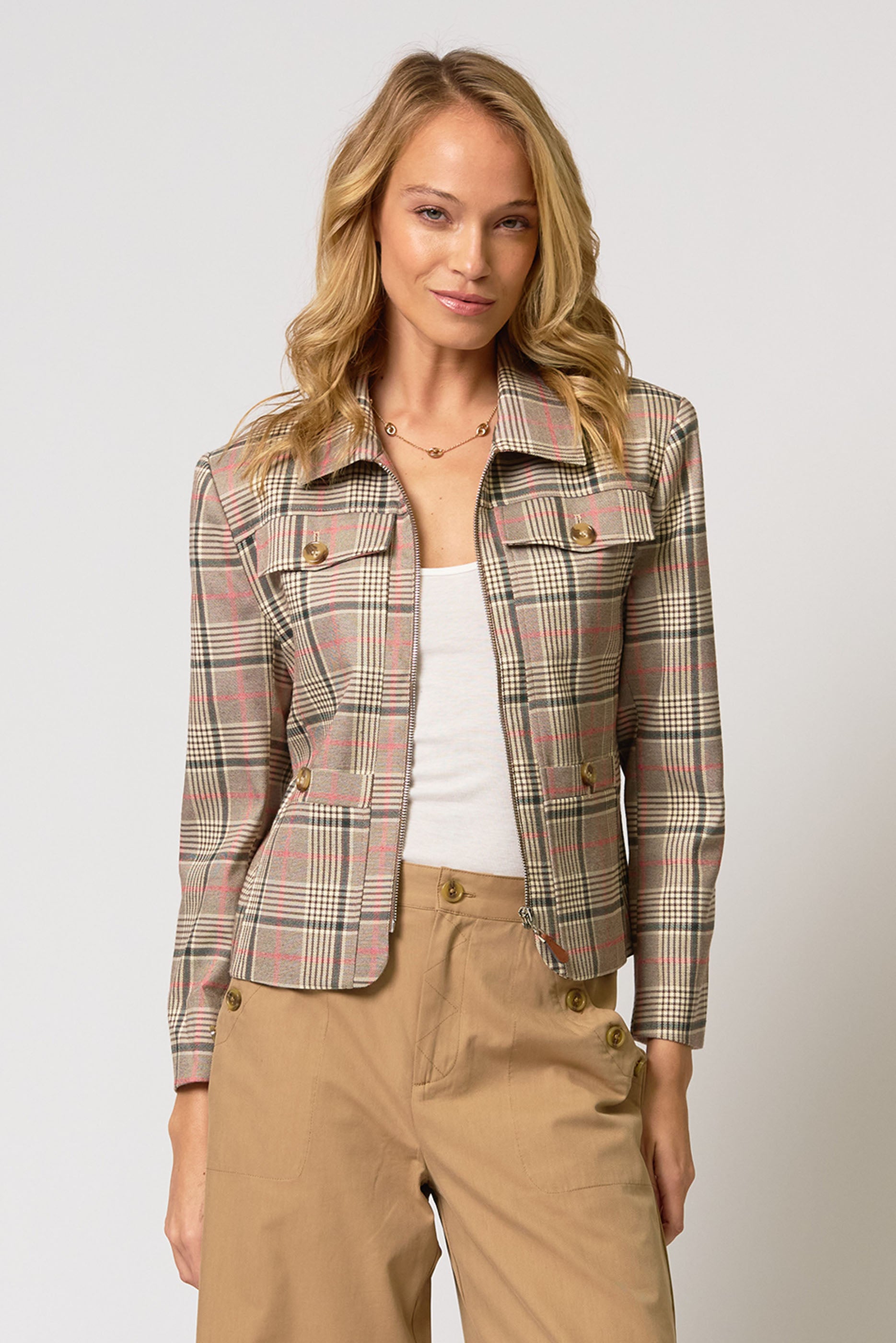 Dean Zip Up Pocketed Jacket