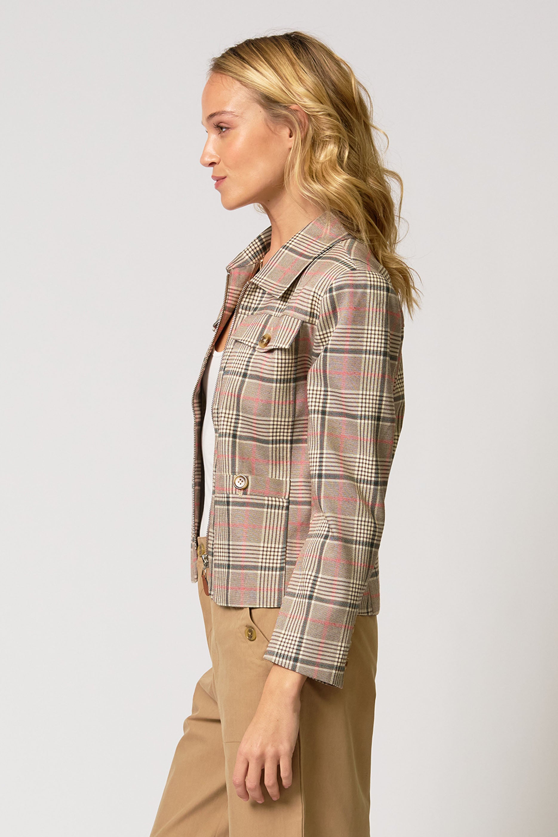 Dean Zip Up Pocketed Jacket