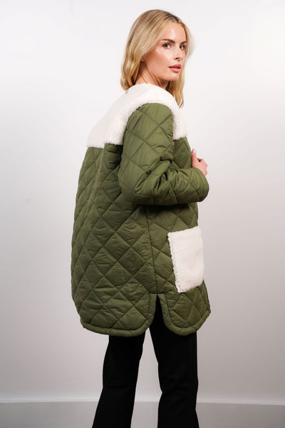 Asher Sherpa Quilted Puffer