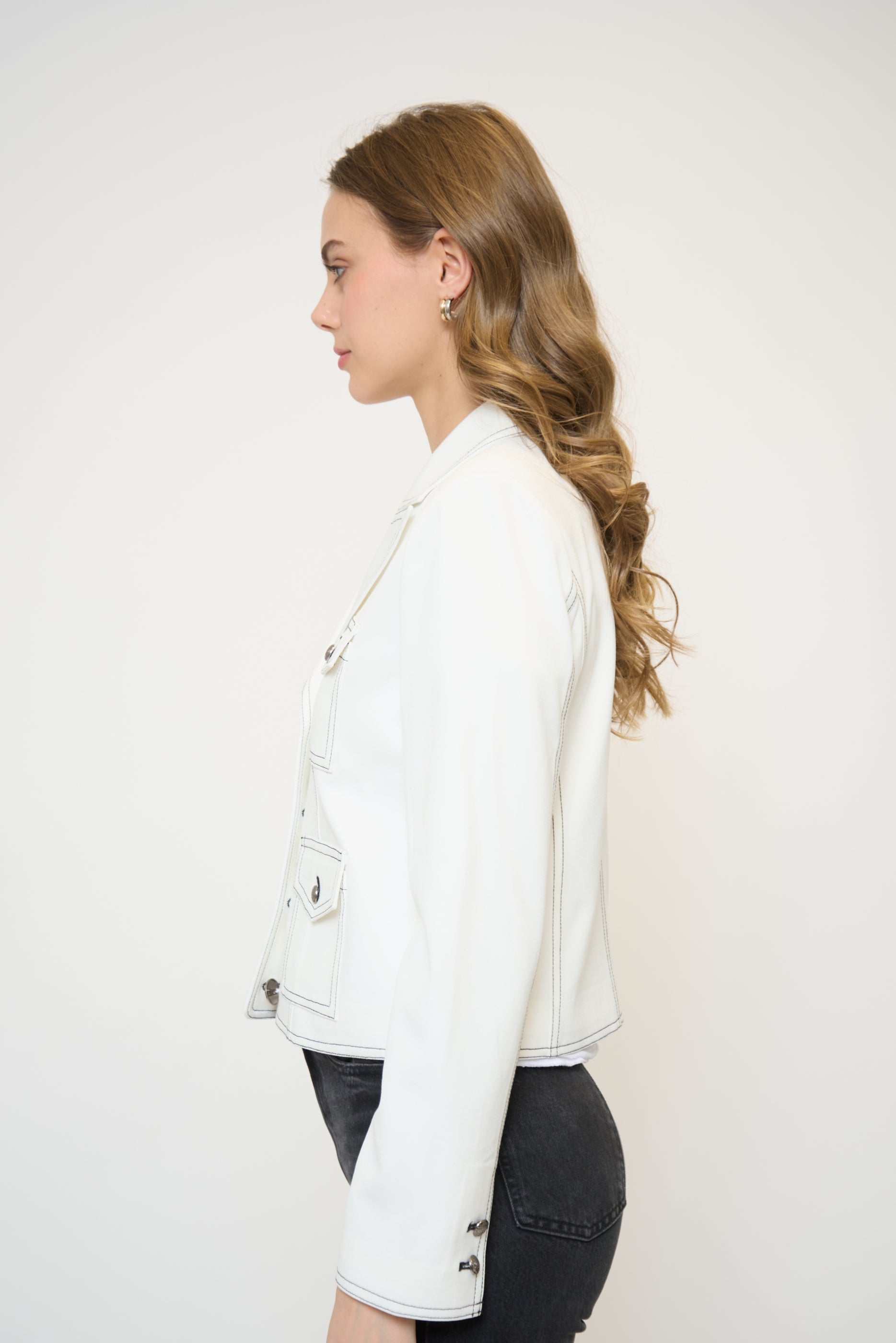 Alba 4 Pockets Topstitch Jacket