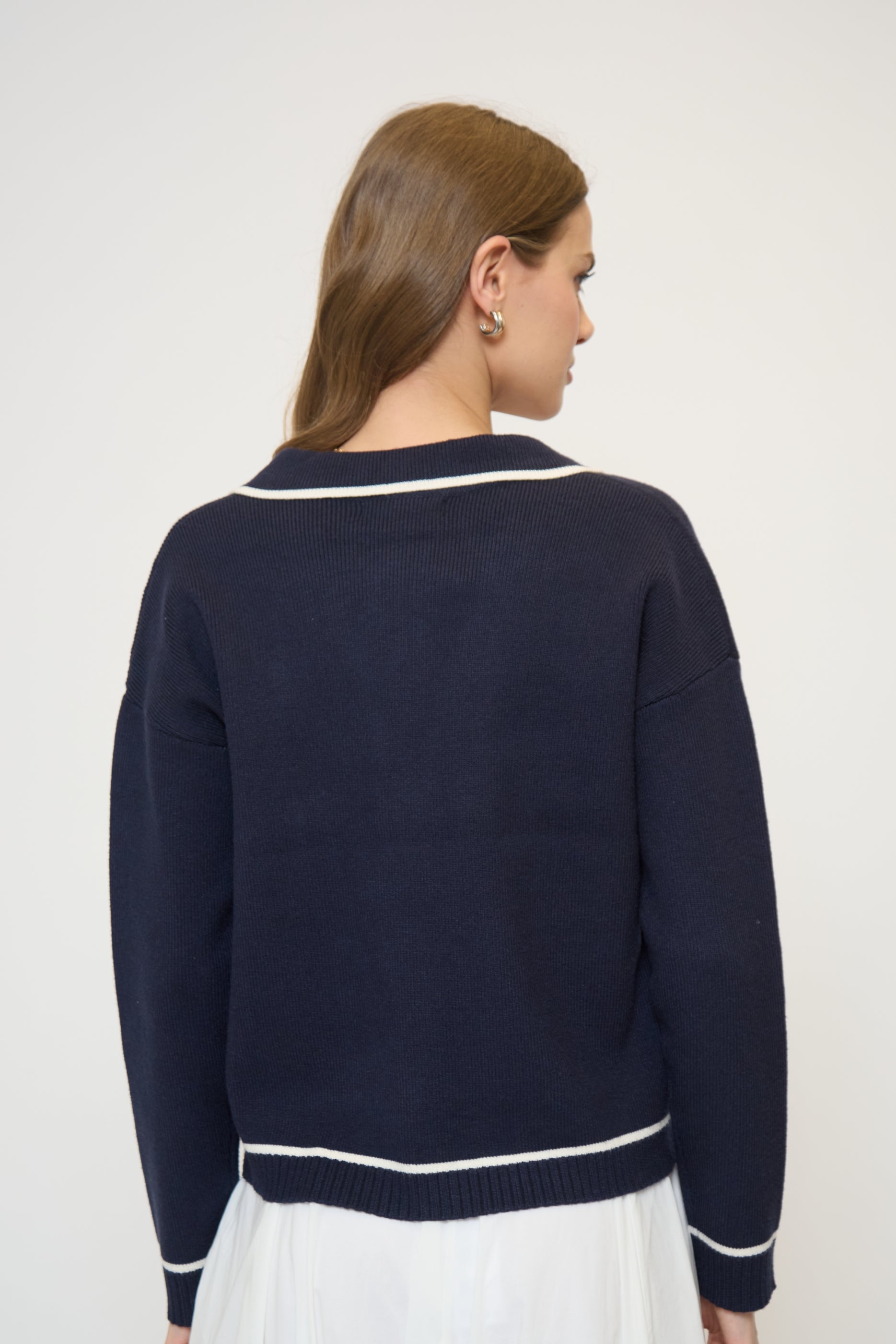 Alba Piped Sweater Jacket