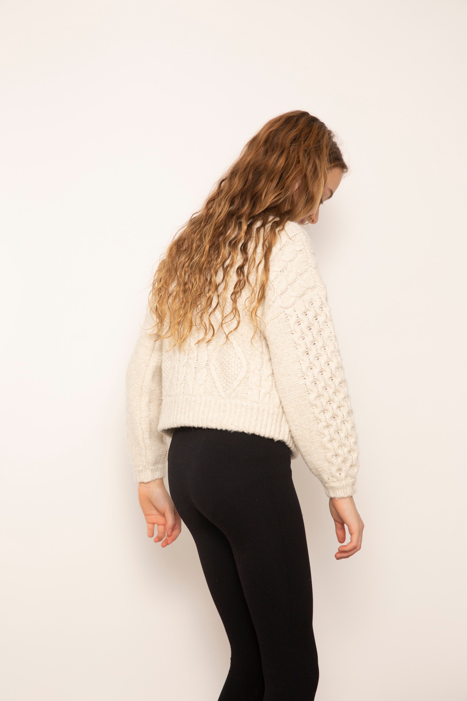 Janna Cable Sweater Bomber