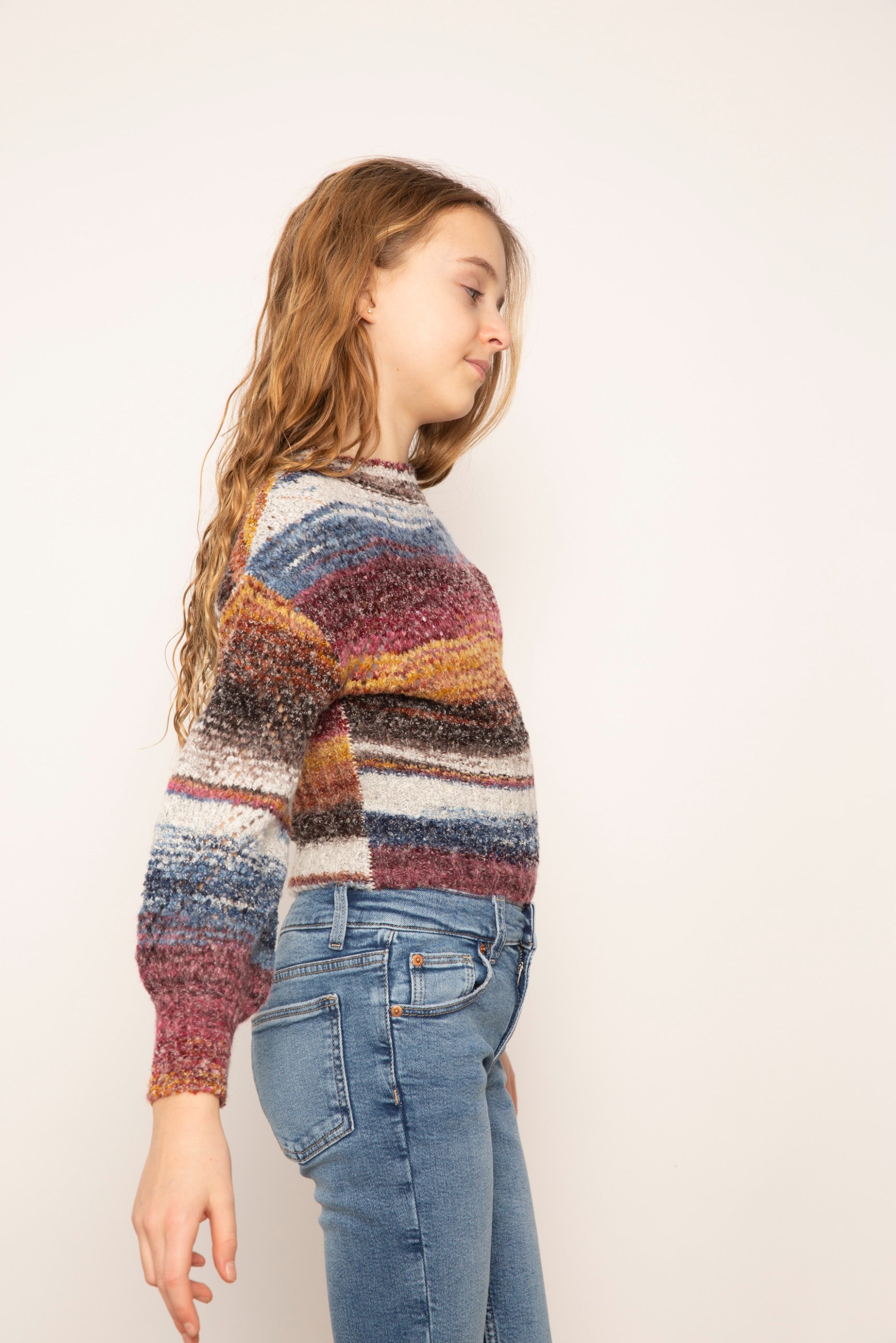 Josie Pointelle Drop Shoulder Sweater