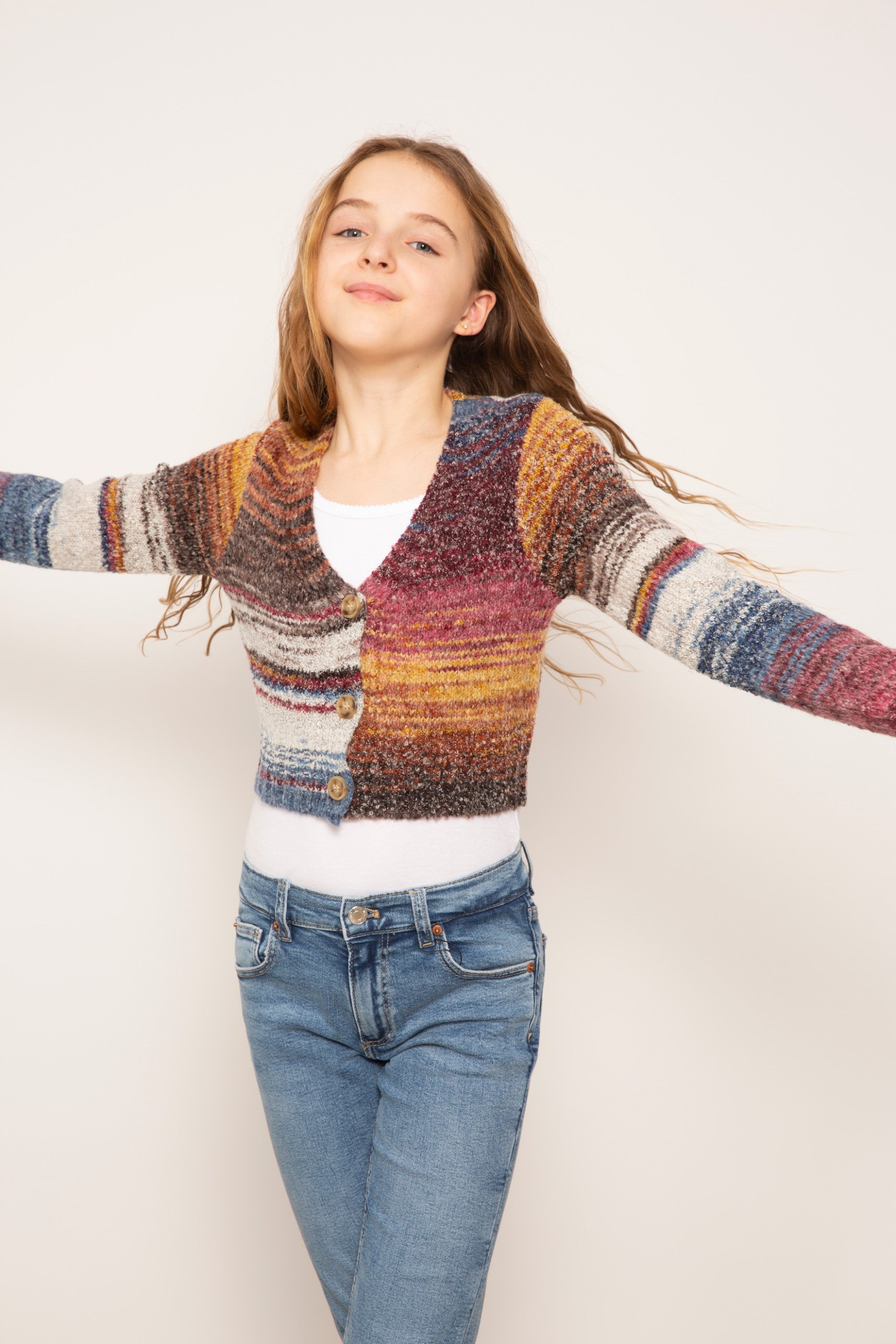 Josie V-Neck Cropped Cardigan