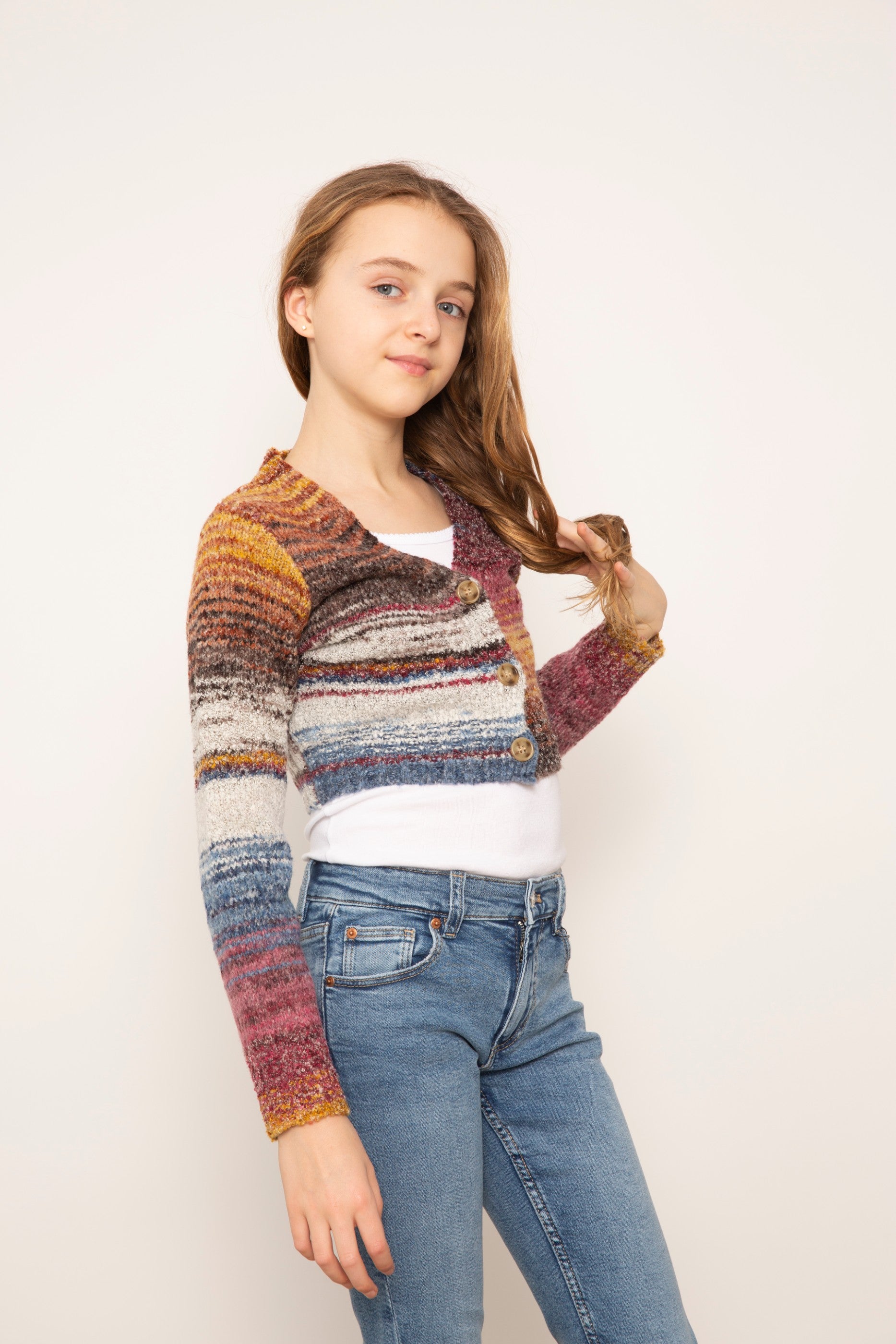 Josie V-Neck Cropped Cardigan