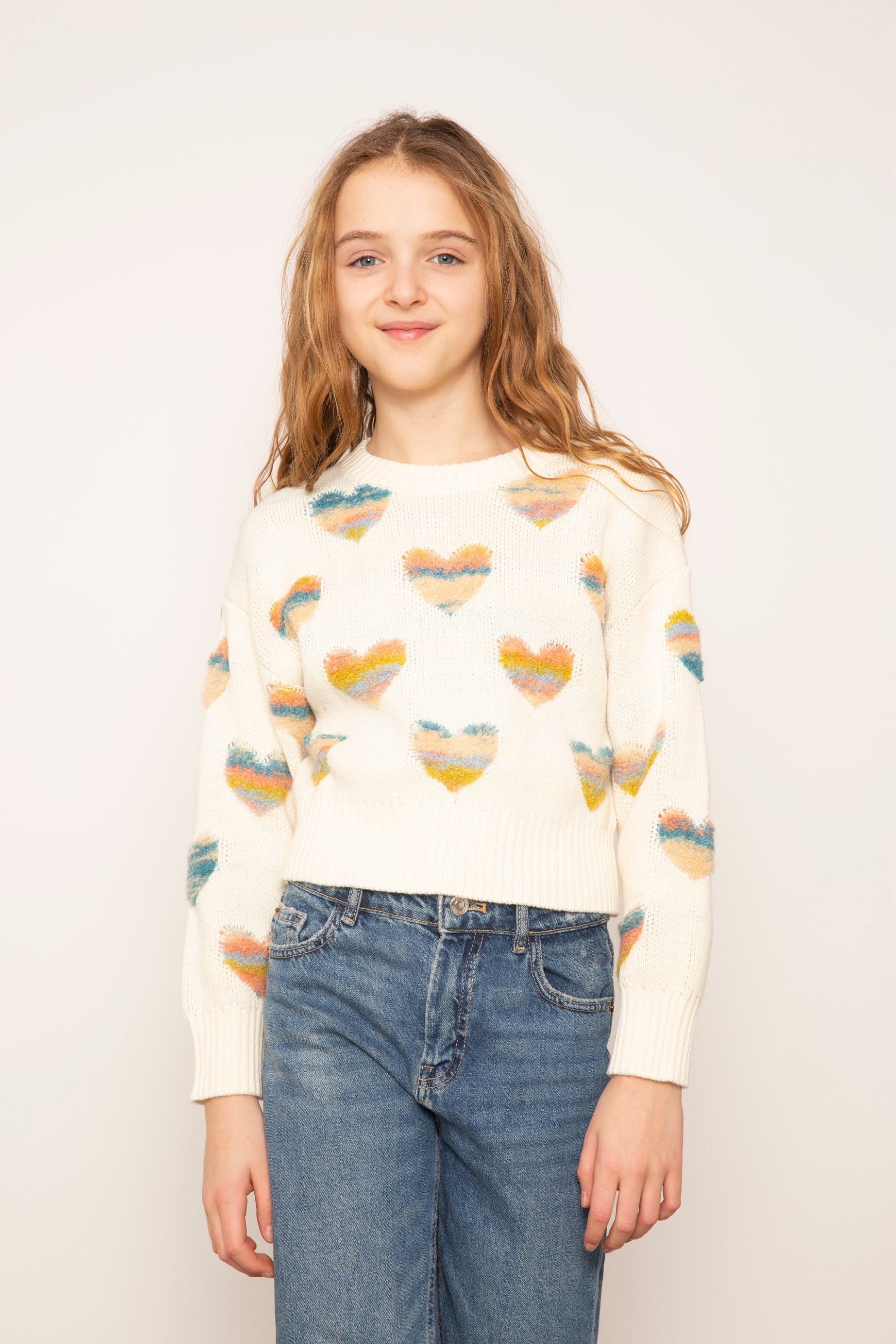 Janna Textured Hearts Crew