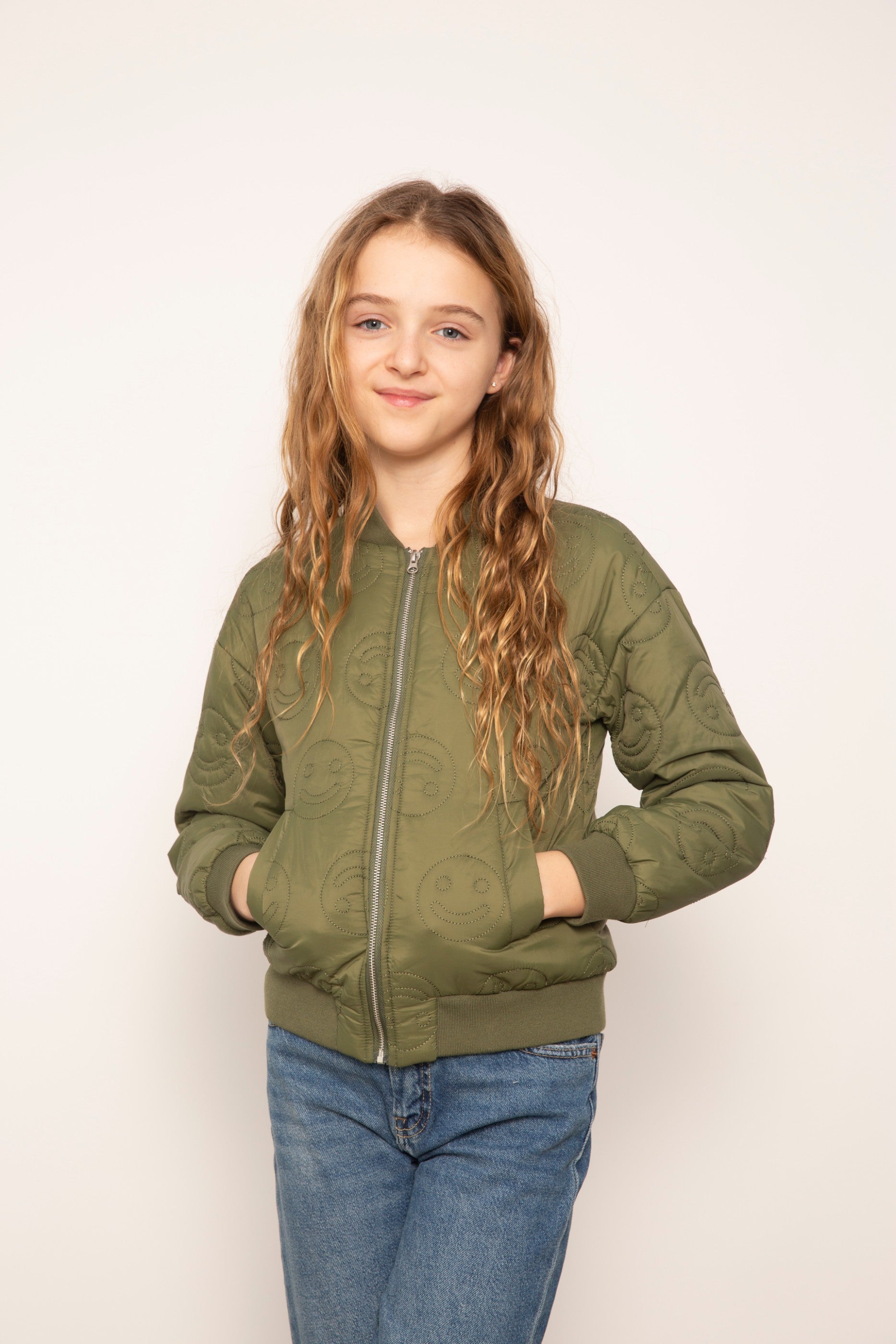 Gloria Smile Quilted Bomber