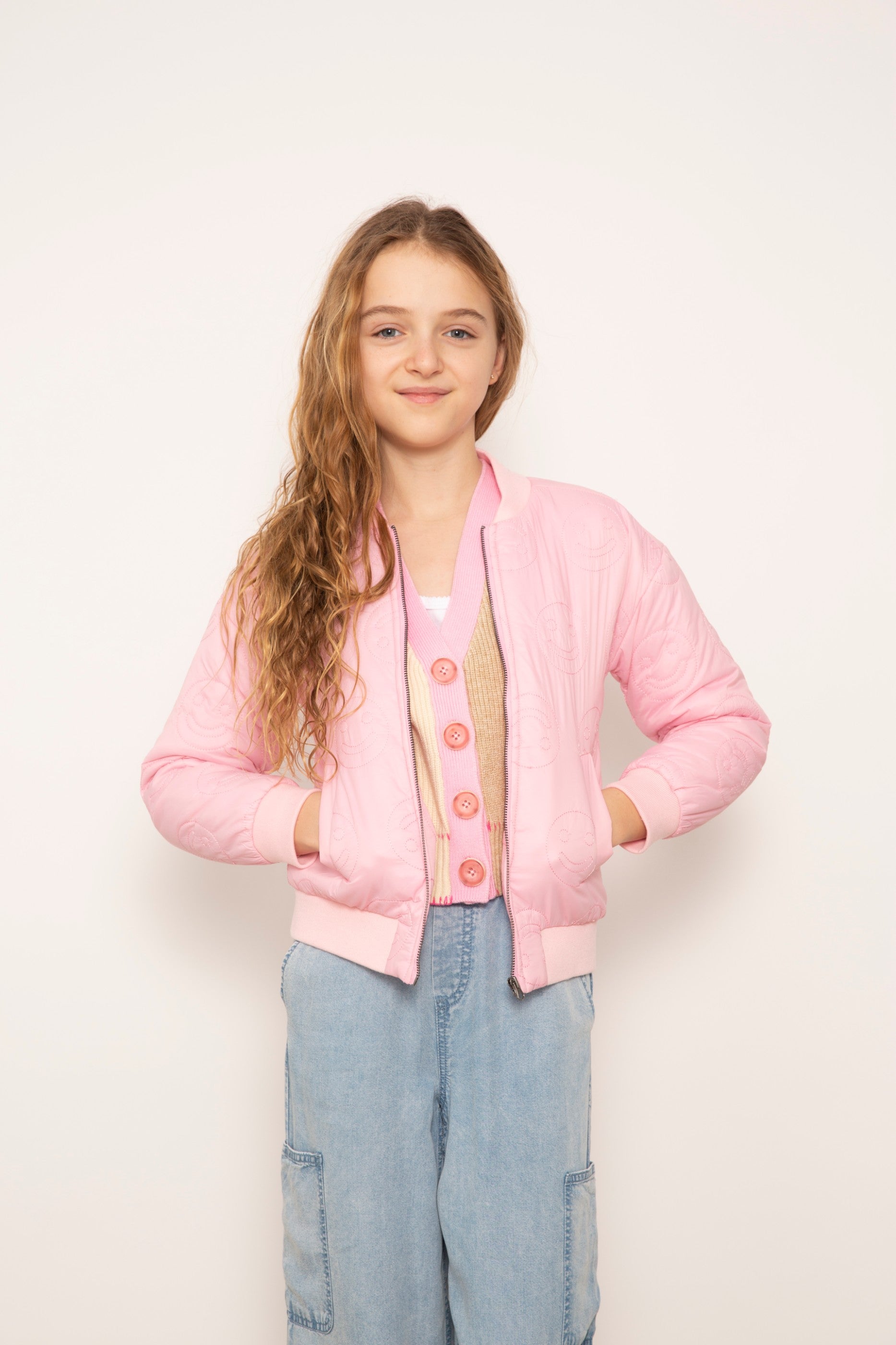 Gloria Smile Quilted Bomber