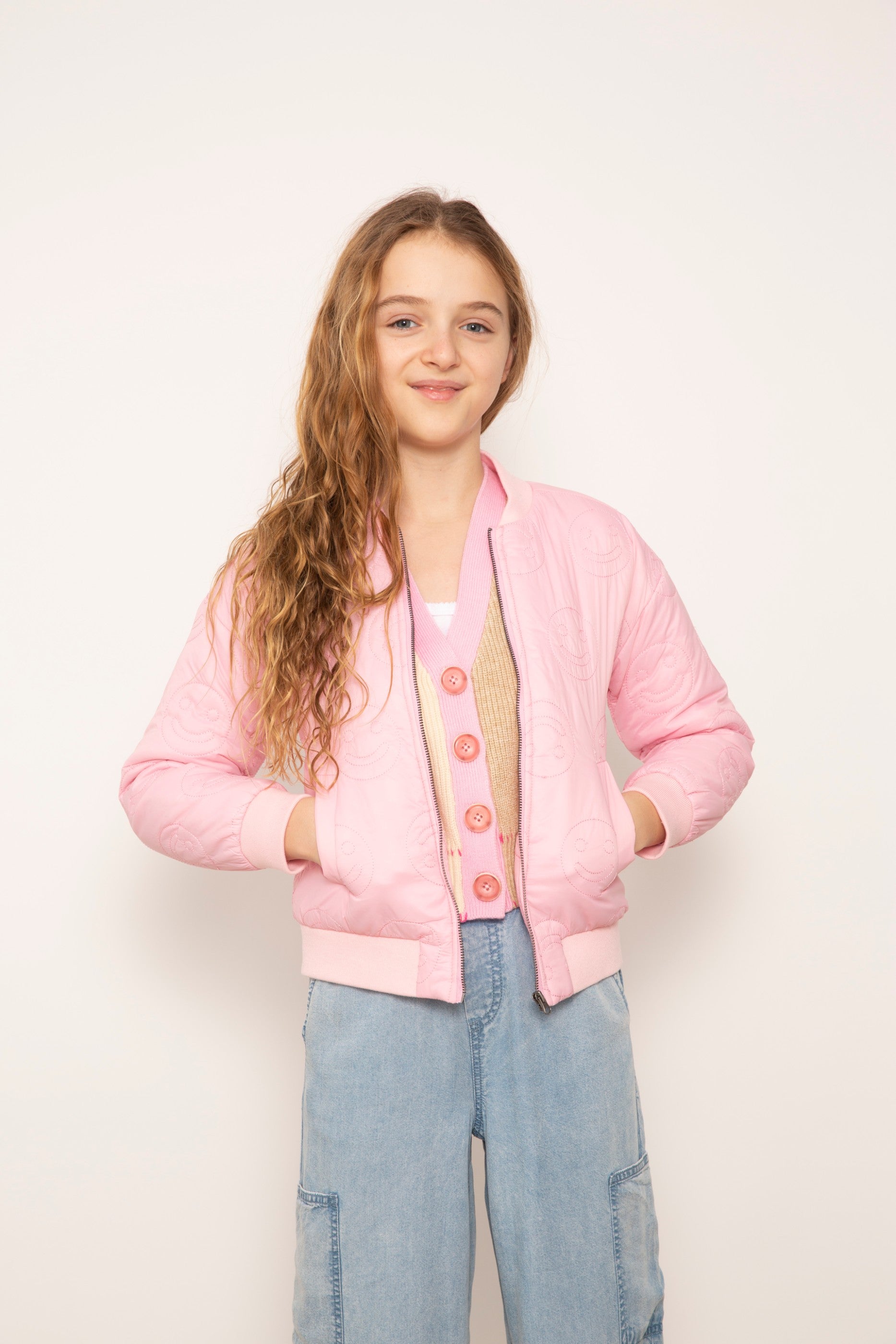 Gloria Smile Quilted Bomber