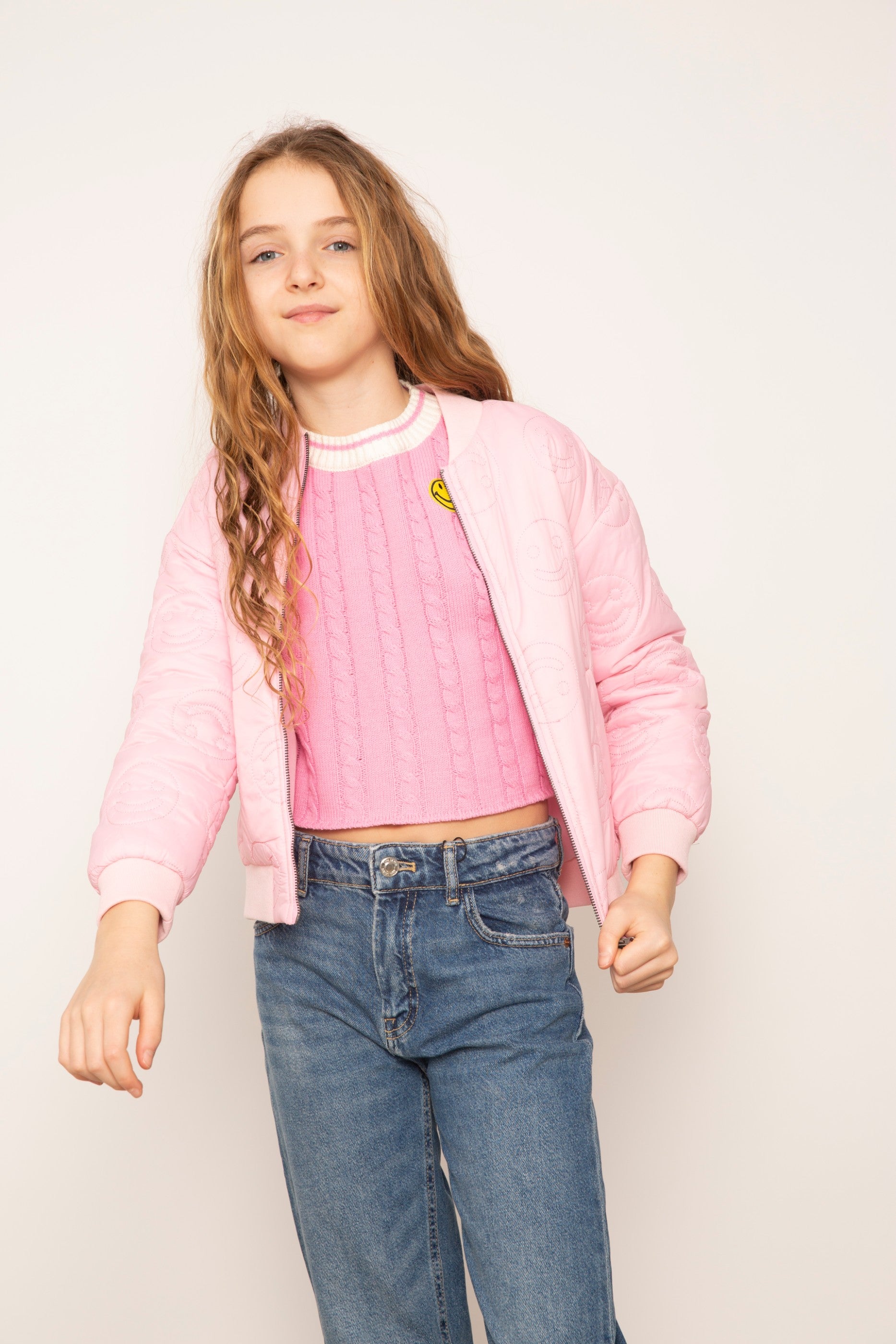 Gloria Smile Quilted Bomber