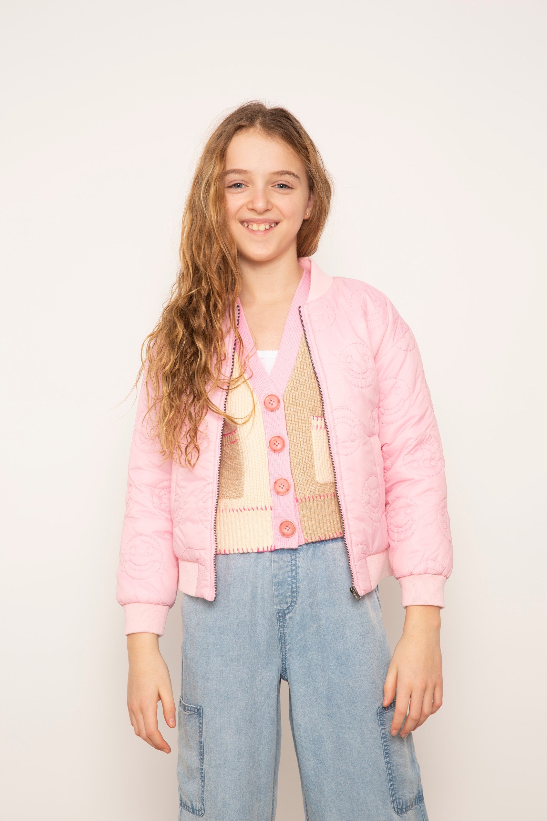 Gloria Smile Quilted Bomber