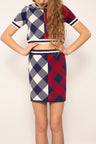 Shiloh Mixed Plaid Skirt