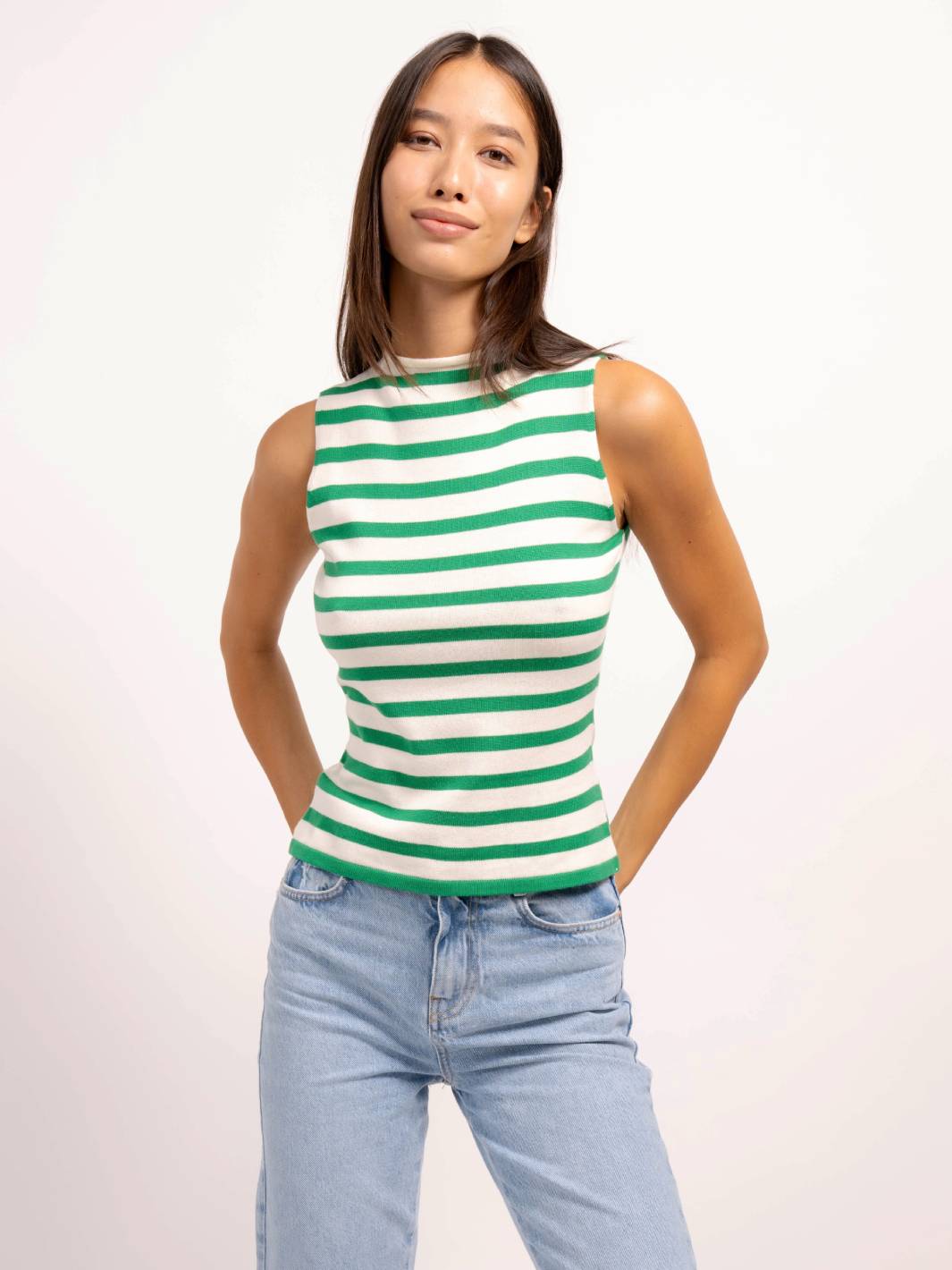 Dawson Nautical Sleeveless Mock Neck