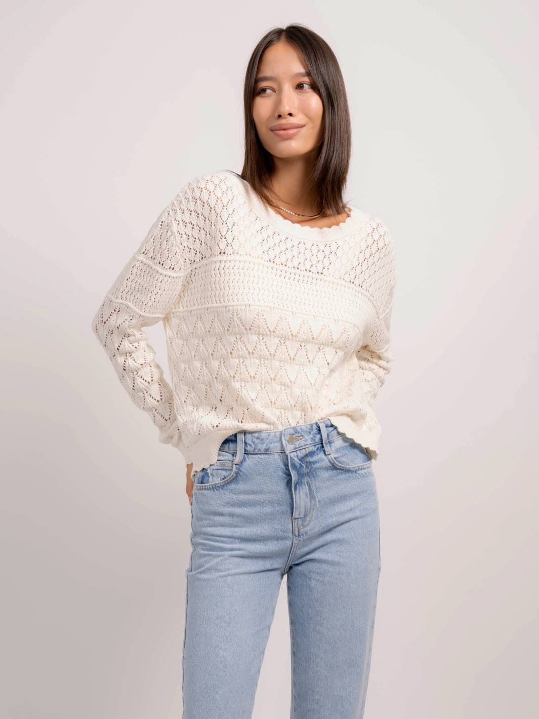 Edith Scallop Edge Sweater