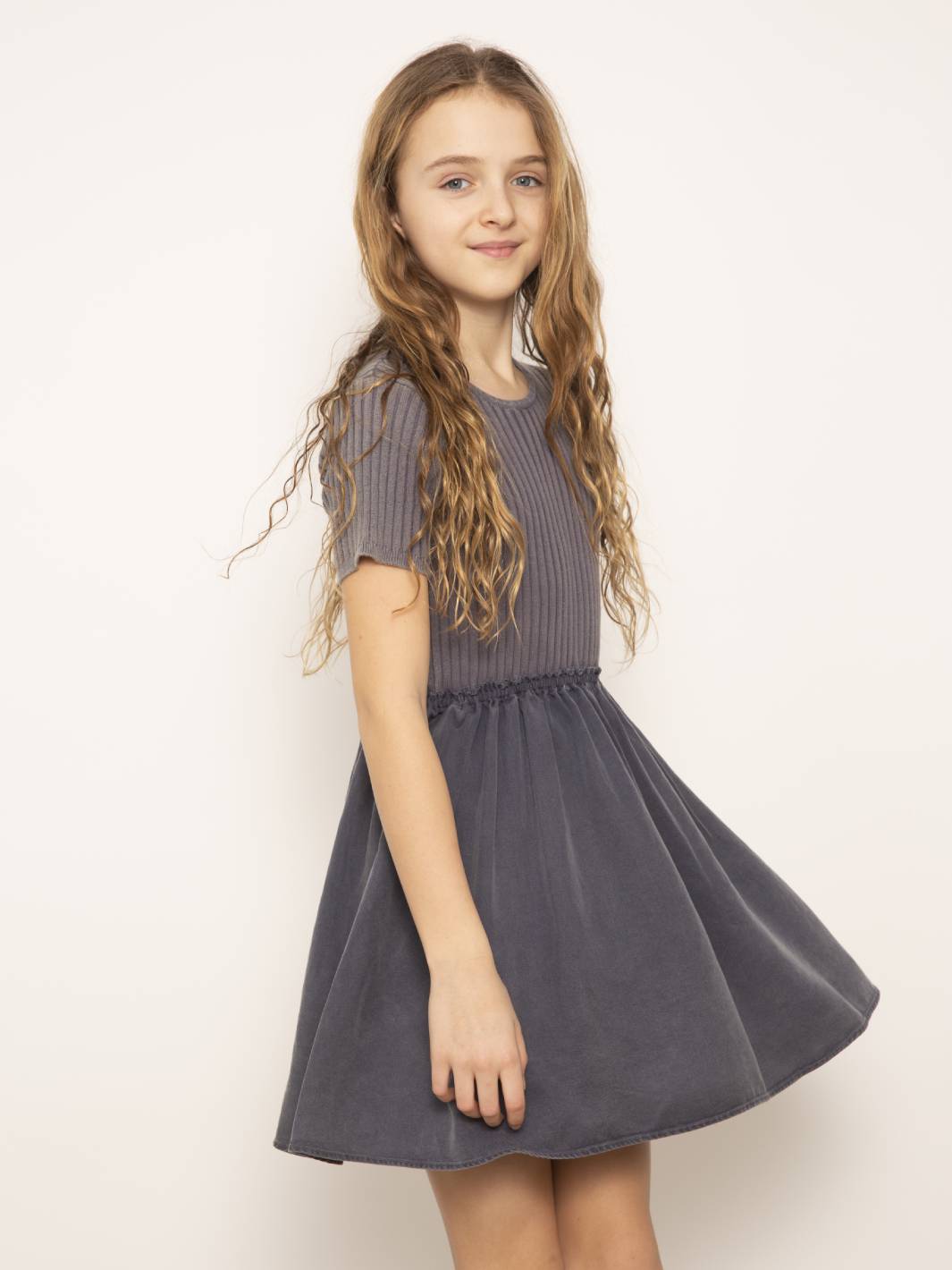 Beck Mixed Media Tencel Dress