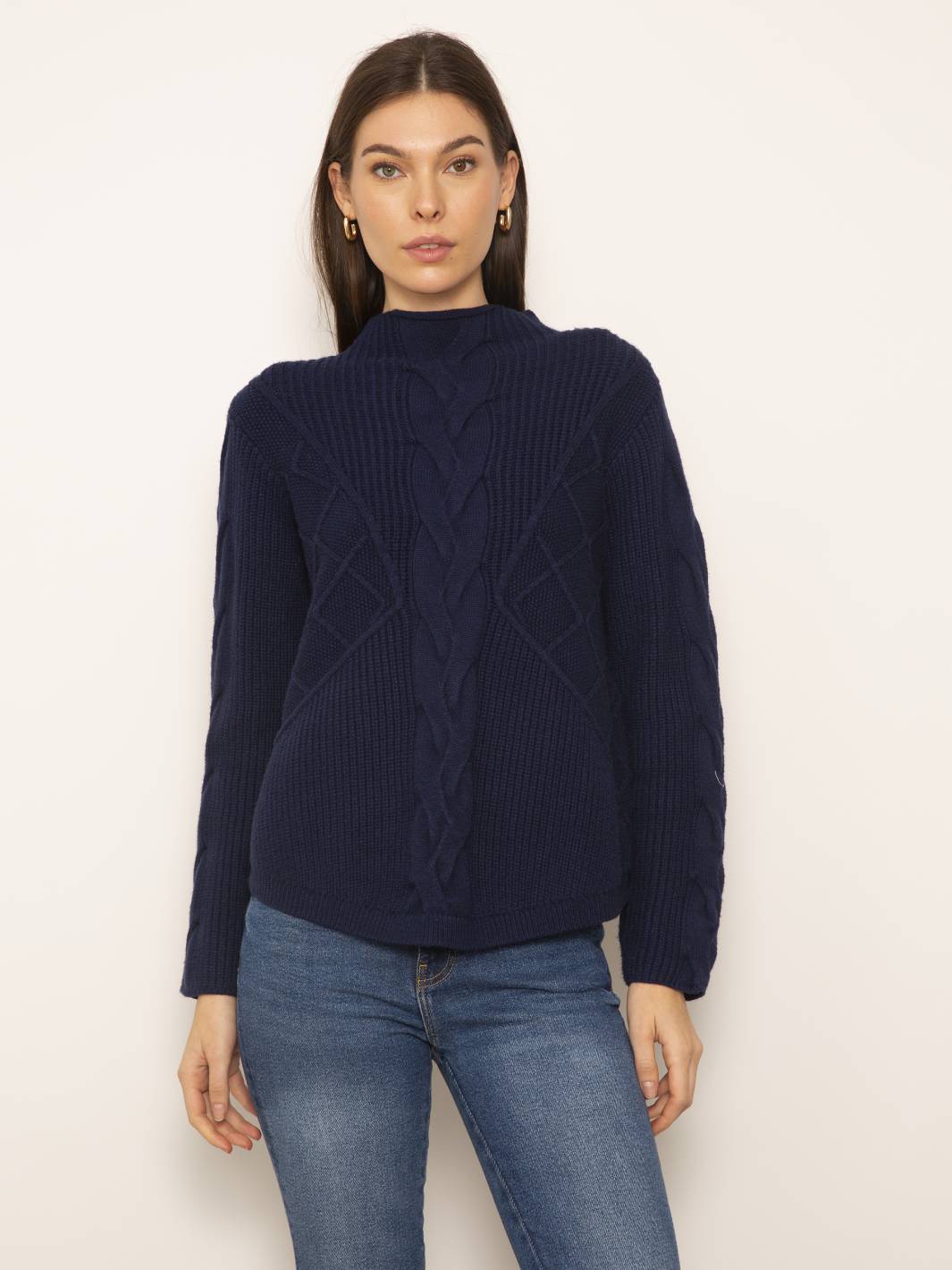 Palma Cable Turtleneck Sweater