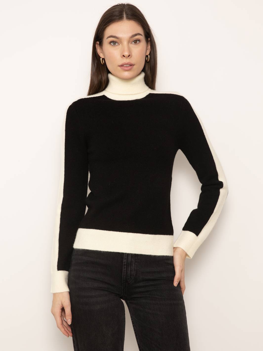 Jett Turtleneck with Striped Panels