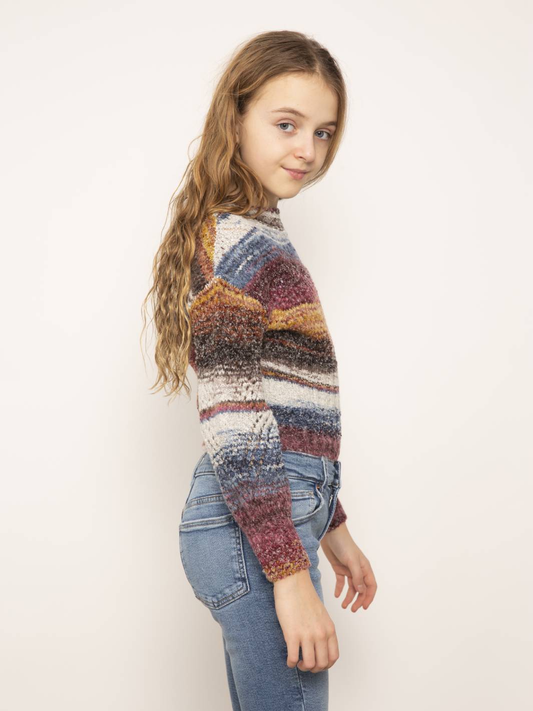 Josie Pointelle Drop Shoulder Sweater