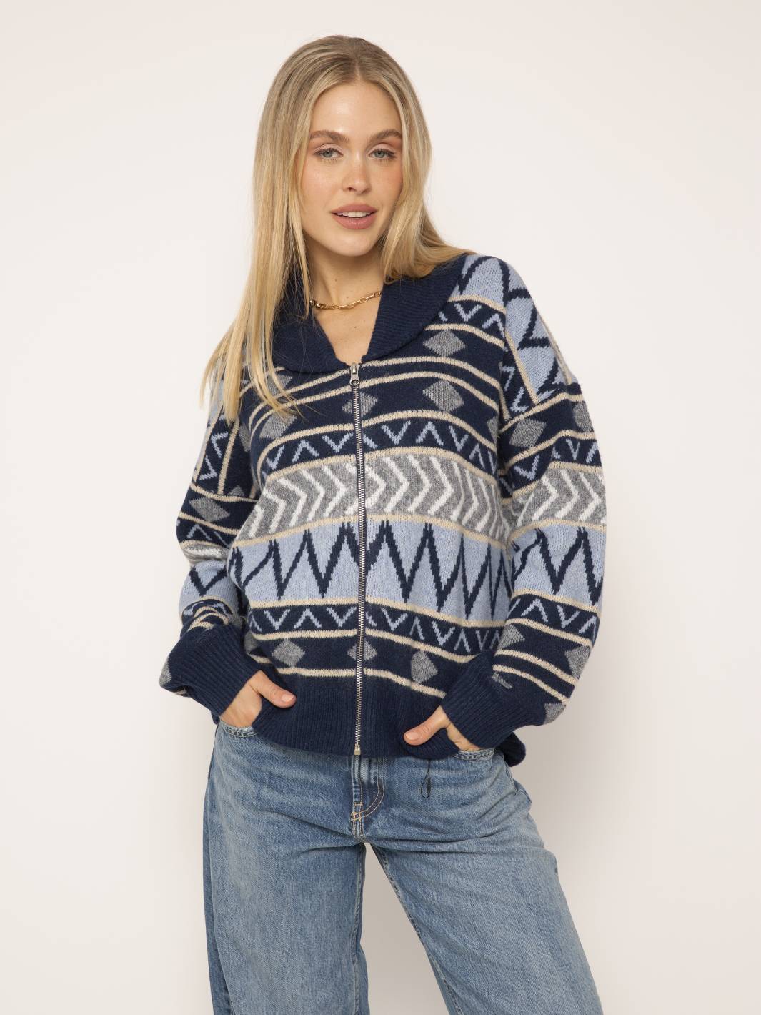 Arlo Fair Isle Sweater Bomber