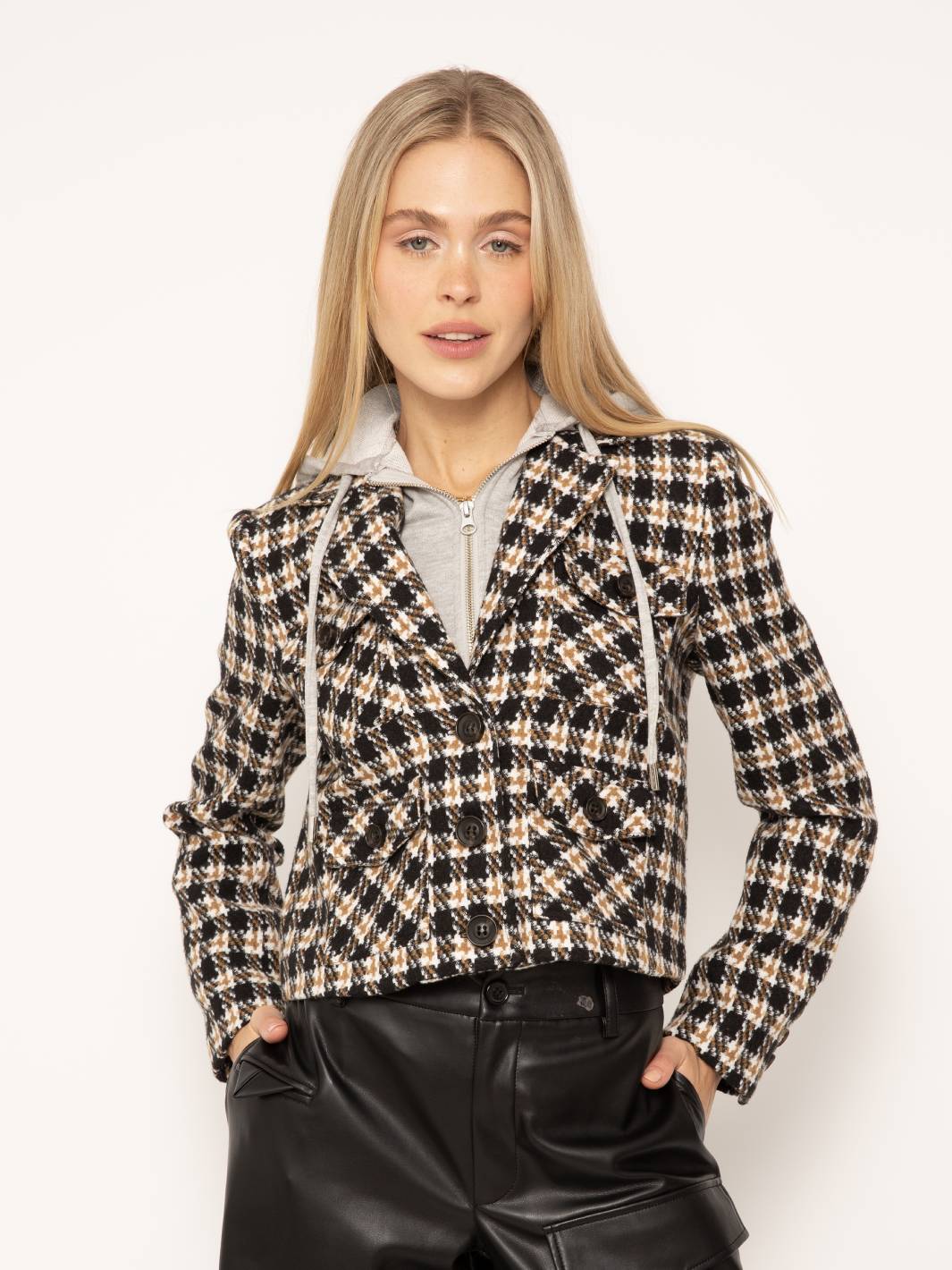 Lincoln Crop Plaid Dickie Blazer