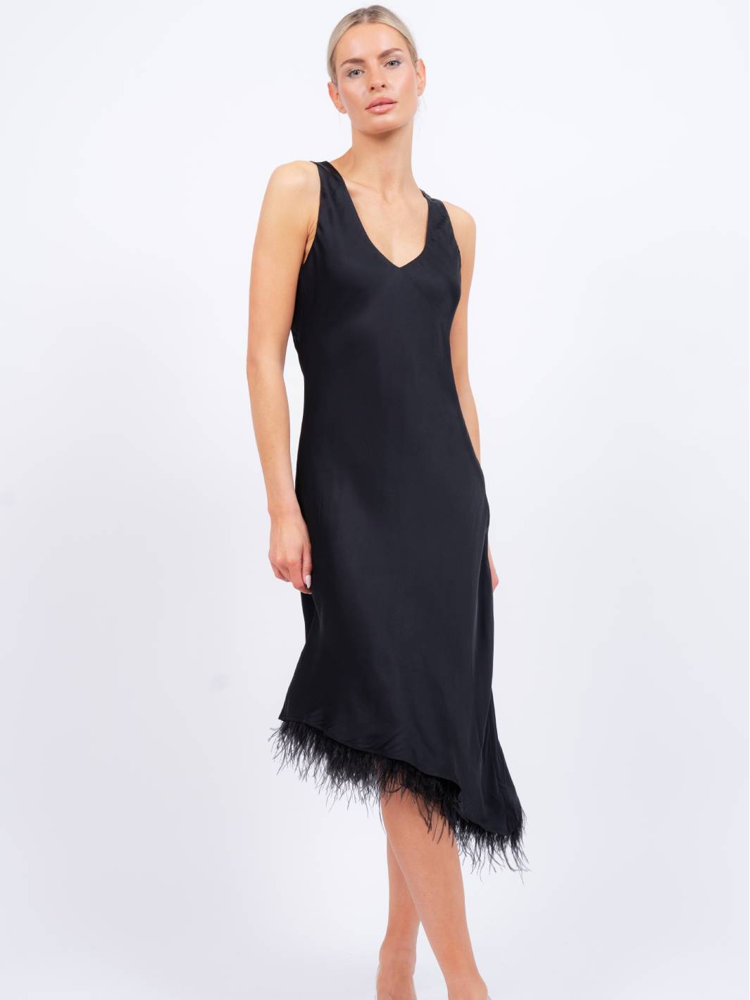 Sylvie Marabou Sweep Dress