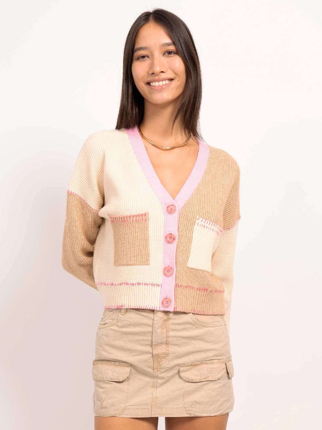 Mallory Color Block Cardigan