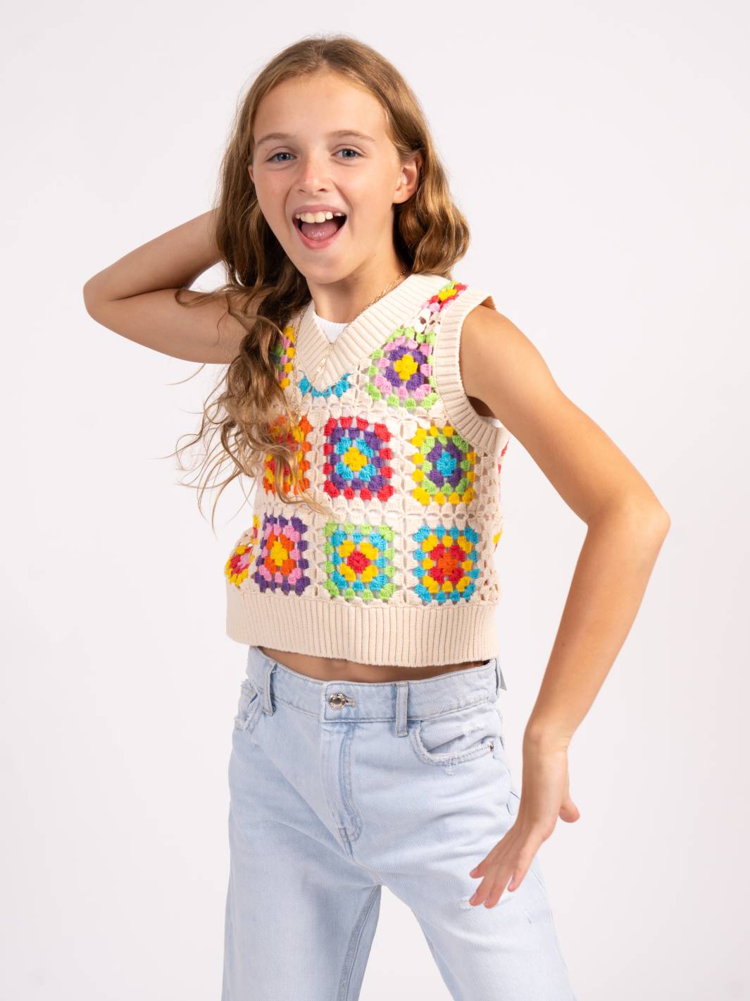 Tasha Crochet Patchwork Vest