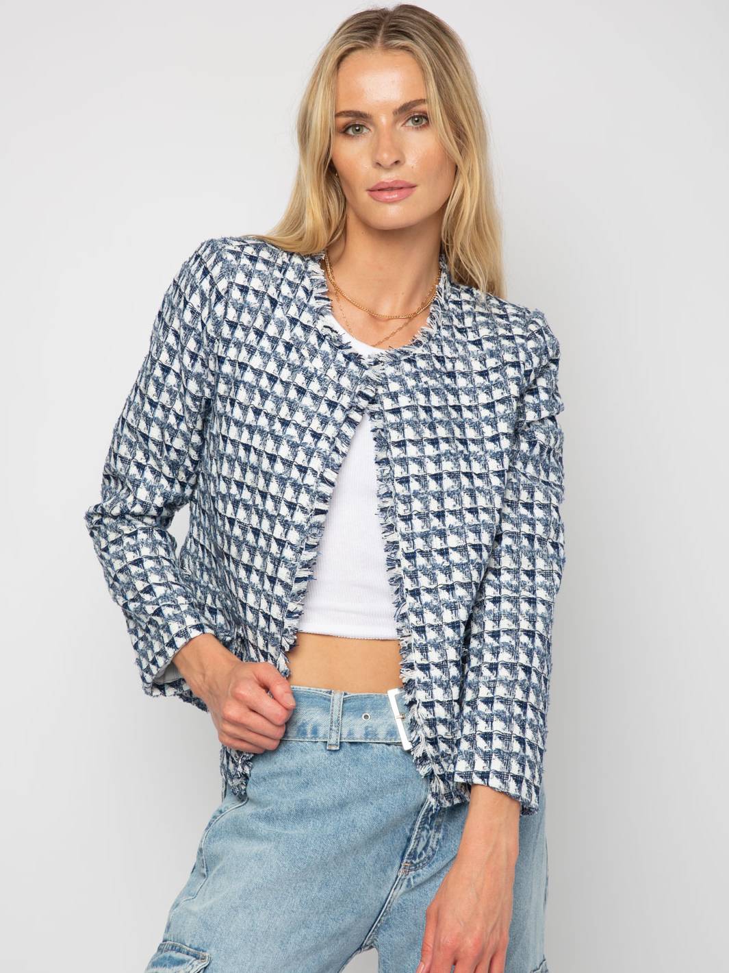 Veronica Double Breasted Tweed Jacket