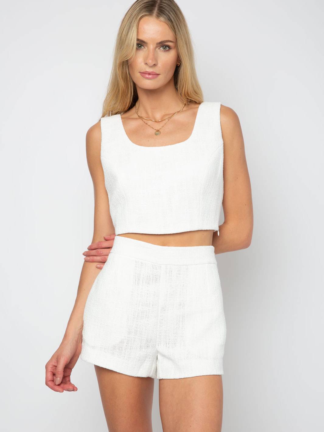 Simone Tweed Tank